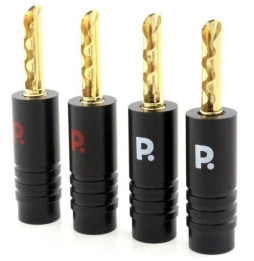 Proson Arctic Brass Banana Plug Cable